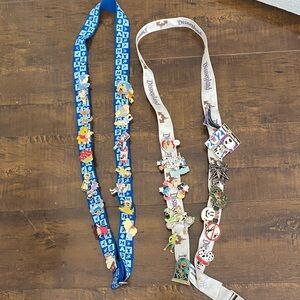 Disney Character Pin Trading Lanyards - Blue and White Collection